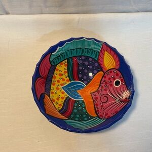 Los Cabos Mexico Fish Pedestal Bowl / Wall Hanging 10”